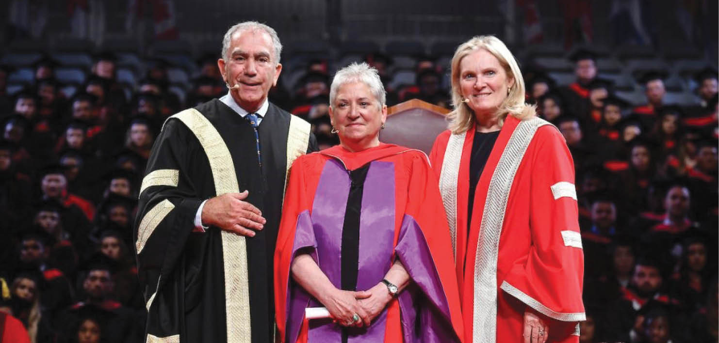 Chancellor Greg Sorbara, Marcie Ponte and President and Vice-Chancellor Rhonda Lenton - Créditos: York University