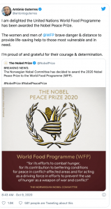 World Food Program wins Nobel Peace Prize-mundo-mileniostadium
