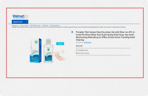 Marketplace found one of the most expensive hand sanitizers on Walmart.ca - $18.99 for 70ml-Milenio Stadium-Canada