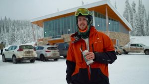 Skier Lloyd Kerr -Milenio Stadium-Canada
