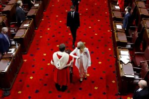 Payette arrives to deliver the throne speech-Milenio Stadium-Canada