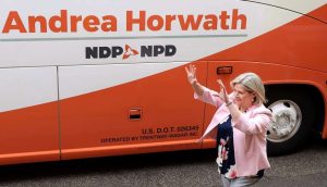 NDP leader Andrea Horwath-Milenio Stadium-Ontario