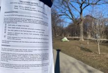 City tells encampment residents they have until April 6 to remove makeshift homes from parks-Milenio Stadium-Ontario