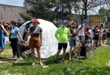 Protests meet city workers demolishing encampment near Lamport Stadium-Milenio Stadium-Ontario