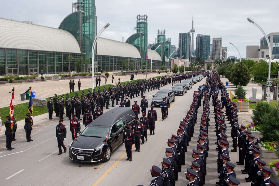 Funeral Toronto Police Officer Jeffrey Northrup-Milenio Stadium-Ontario