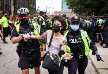 Violent scenes unfold at Toronto's Lamport Stadium park as city, police clear encampment-Milenio Stadium-Ontario