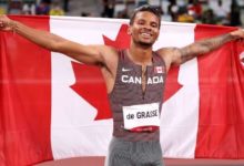 Andre De Grasse wins Olympic gold in men's 200m-Milenio Stadium-Canada