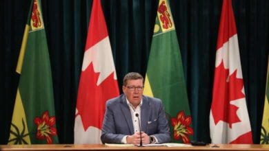 Sask. Premier Moe announces mandatory masking and proof of vaccination policies-Milenio Stadium-Canada