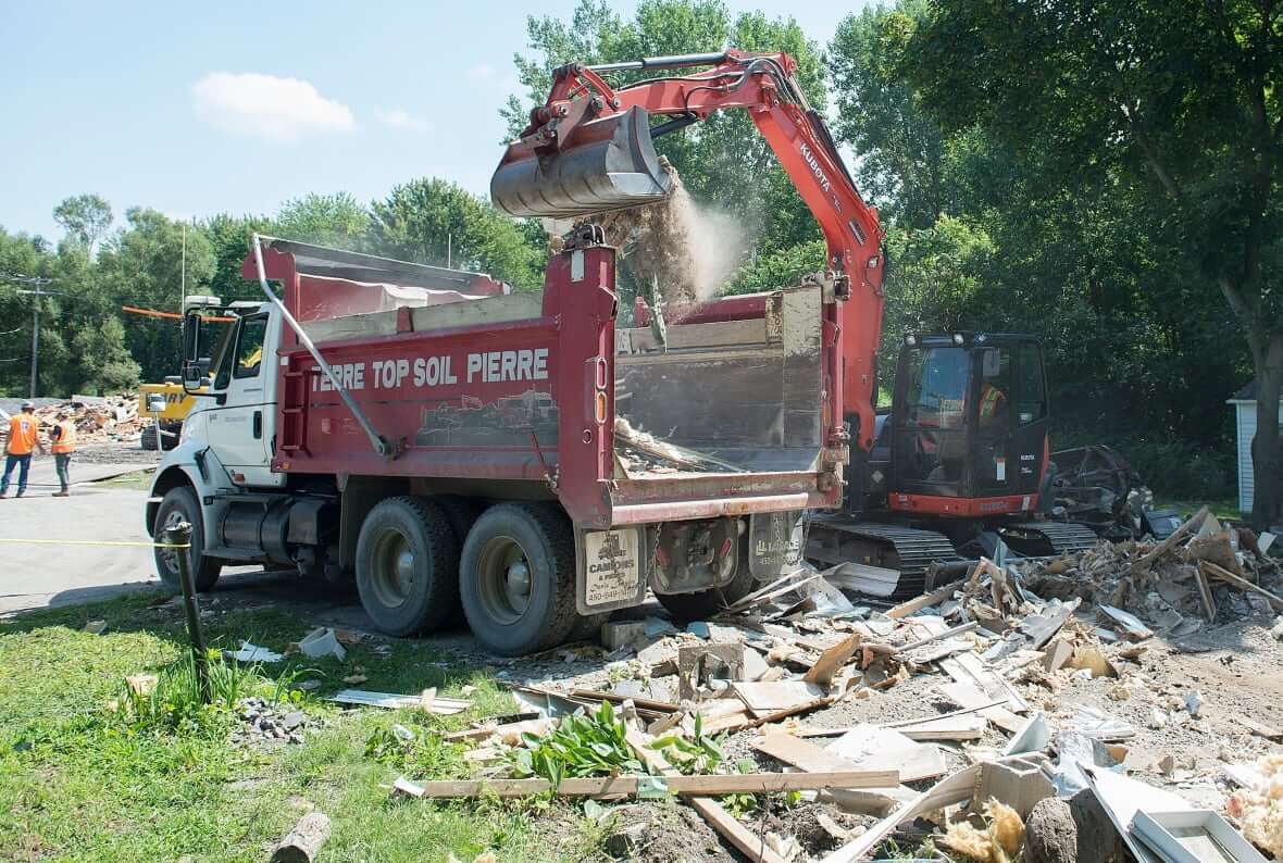 Demolition crew in Quebec-Milenio Stadium-Canada