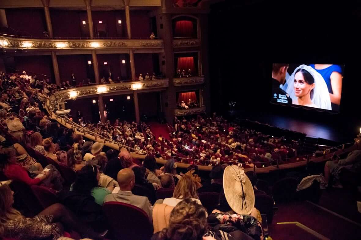 People watch Royal Wedding at the Princess of Wales Theatre in Toronto-Milenio Stadium-Canada