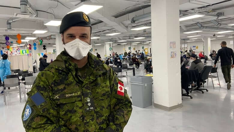 How the Canadian Armed Forces are helping speed up 3rd dose vaccination in Quebec-Milenio Stadium-Canada
