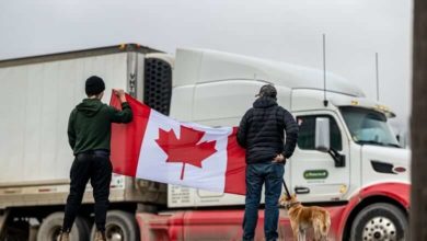 Hundreds of truckers headed to Ottawa in 'Freedom Rally' convoy against vaccine mandate-Milenio Stadium-Canada