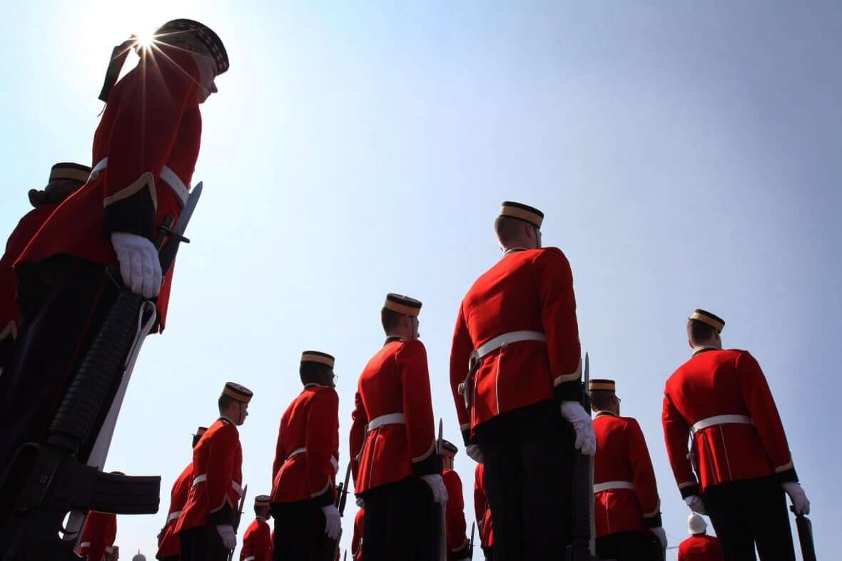 Graduating officer cadets in Kingston at the Royal Military College of Canada-Milenio Stadium-Canada