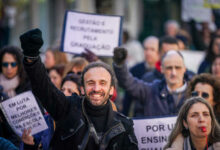 Greve de professores em Braga