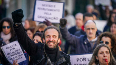 Greve de professores em Braga