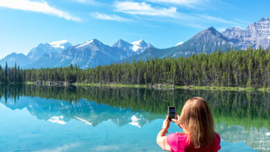 Herbert Lake in Banff National Park